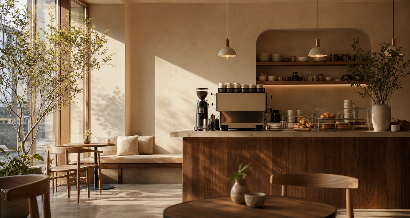 Modern cafe interior